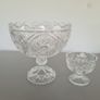 Large Crystal Pedestal  Bowl Image 3