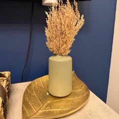 Dried Wheat Flowers In Vase