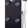 Shower Panel Unit Glass 25x44.6x130 cm Black Image 6