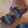 Navy blue sandals Image 2