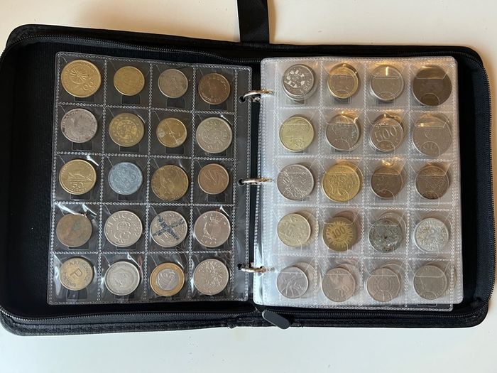 Coins collection foreign unknown 300 coins in album