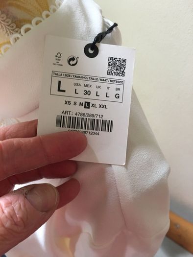Zara blouse, new, size L