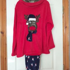 Reindeer Fleece PJ Set - Size 12/14