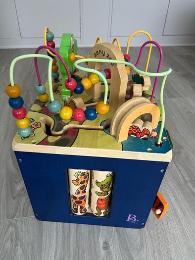 B. toys Zany Zoo Wooden Activity Cube Assortment