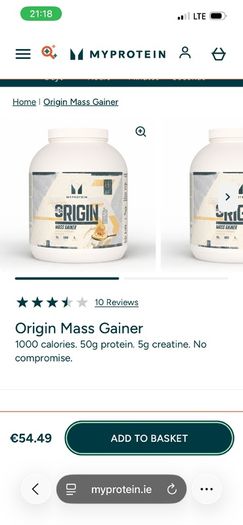 Myprotein Mass Gainer SEALED