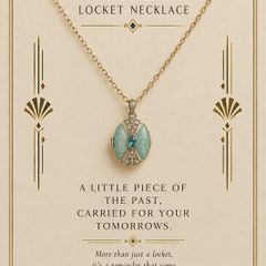 1920s style locket necklace - vintage inspired