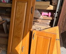 4 x oak cabinet doors free