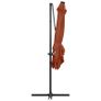 Cantilever Umbrella with LED lights Terracotta 250x250 cm Image 4