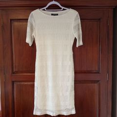 Cream knit dress