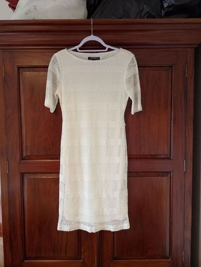 Cream knit dress