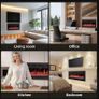 36/92cm Electric Fireplace Adjustable CD 12 Color Flame & Crackling Sound, 900W /1500W Fire Place with Precise 15/30C Thermostat, Intuitive Touch Screen & Remote, Perfect for Media Walls Image 7