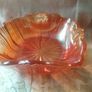 Two Good Square Carnival Glass Serving Dishes Image 2