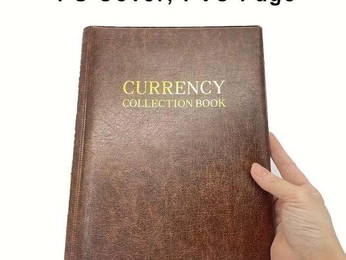 Large Capacity Large Storage Book Stamp Badge Collection Book Paper Leather Protective Cover Paper banknote Mixed Collection Book