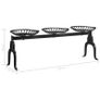 3-Seater Bench 155 cm Black Cast Iron Image 8