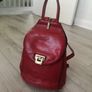 Deep Red Leather Backpack Image 5
