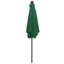 Parasol with LED Lights and Aluminium Pole 300 cm Green Image 3