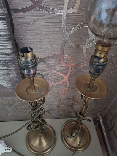 Vintage Brass Lamps (price is for both)