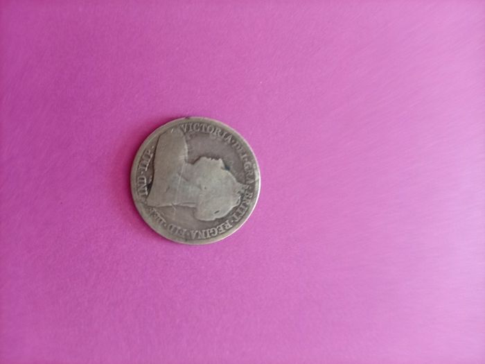 Rare 1896 Queen Victoria Silver Shilling. Veiled Old Head Victorian Coin. (The Widows Silver.)