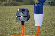 UK Plug to 16A Site Socket, 20cm, Adaptor Cable Perfect for Camping Caravan, Motorhome, Campervan, IP44, Weatherproof