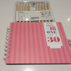 notebook and pens
