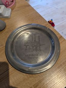 Kinsale Head Gas Field pewter plate