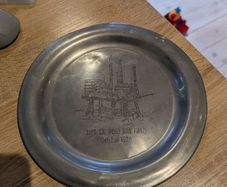 Kinsale Head Gas Field pewter plate