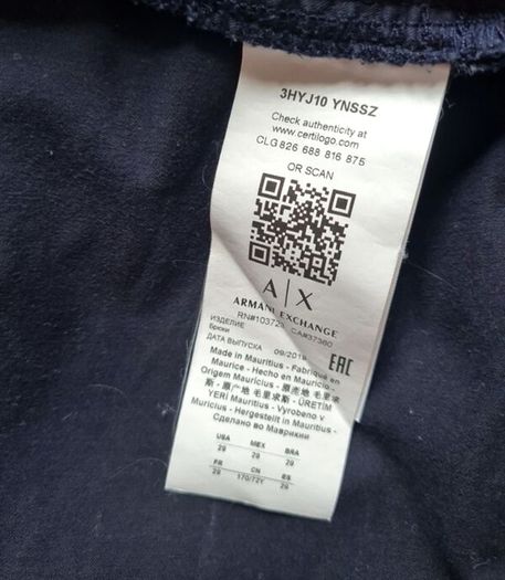 Armani j10 cotton pants size 29/29 zip fly navy in excellent condition