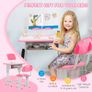 Kids Desk and Chair Set Adjustable Book Stand, Pen Slot Image 3
