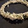 communion white with ivory roses crown/ headpiece Image 6