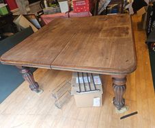 Antique square mahogany table