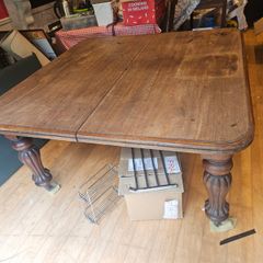 Antique square mahogany table