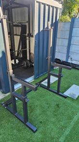Squat rack and flat bench