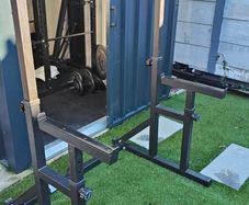 Squat rack and flat bench