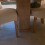 Marble table with 4 cream leather chairs Image 8