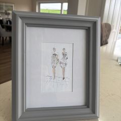 Paul costelloe grey frame 4 x 6 inch size