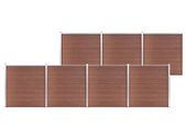 Garden Fence WPC 1218x186 cm BrownGarden Fence WPC 1218x186 cm Brown