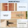 Wooden Garden Storage Shed, Garden Shed Tool Cabinet Organiser with Shelves, 75 x 56 x115cm, Natural Image 5
