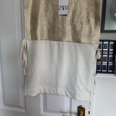 Zara gold and white tunic