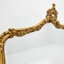 Large Ornate French Style Carved Scroll Mirror in Gilt Finish Image 3