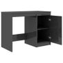 Desk High Gloss Grey 140x50x76 cm Chipboard Image 5