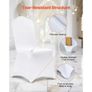 Stretch Spandex Folding Chair Covers, Universal Fitted Chair Cover, Removable Washable Protective Slipcovers, for Wedding Image 5
