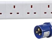 Pro Elec Extension Lead 4 Gang to 16A Plug 5m caravan hook up