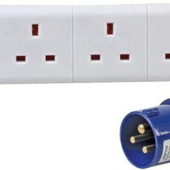Pro Elec Extension Lead 4 Gang to 16A Plug 5m caravan hook up