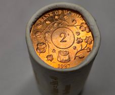 Ugandan 2 Shillings Bank Roll 1987