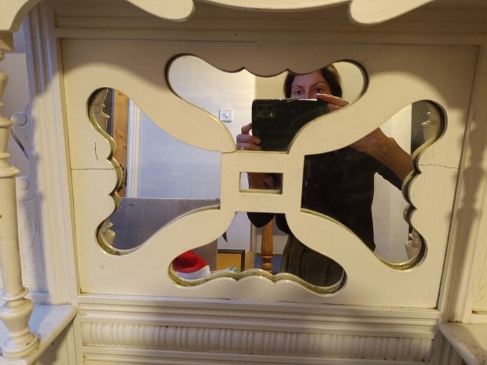 vintage over mantle mirror