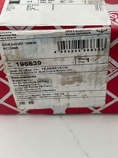 Volkswagen/Skoda/Seat/Cupra Brake-Pads
