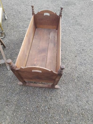 Antique Wooden Rocking Cradle