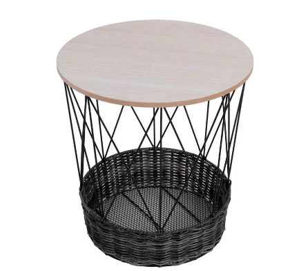 BRAND NEW Modern Coffee Table Storage Basket Round Hollow Side Table Home Living Room Decoration Storage Table Home Furniture