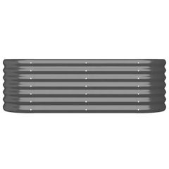 Garden Raised Bed Galvanised Steel 114x40x36 cm Anthracite