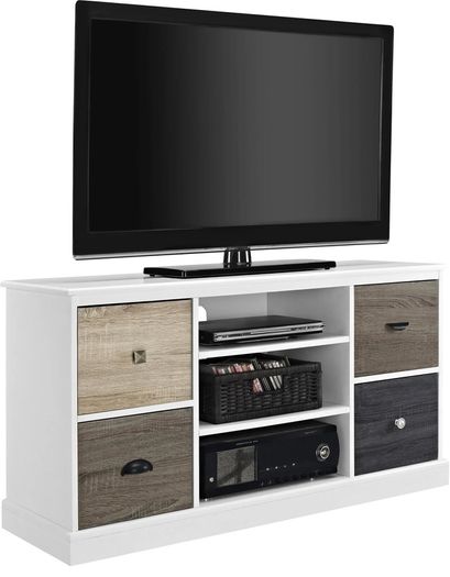 Mercer Tv Console Multicolour Doors 50" White - 1739096uk